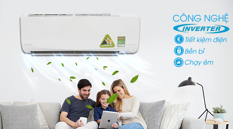 Inverter - Máy lạnh Daikin Inverter 1 HP FTKQ25SVMV