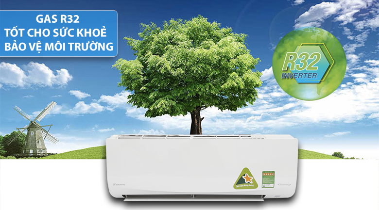 Gas R32 - Máy lạnh Daikin Inverter 1 HP FTKQ25SVMV