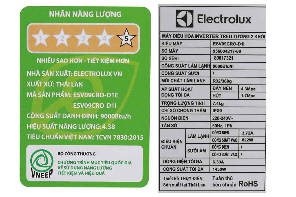 Máy lạnh Electrolux Inverter 1 HP ESV09CRO-D1 Màu Xanh đen