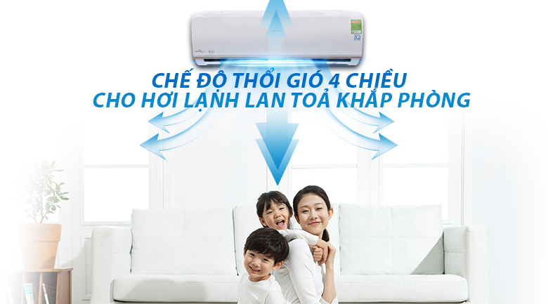 Thổi gió 4 chiều - Máy lạnh Electrolux Inverter 1 HP ESV09CRO-A1 Thổi gió 4 chiều - Máy lạnh Electrolux Inverter 1 HP ESV09CRO-A1
