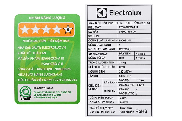 Máy lạnh Electrolux Inverter 1 HP ESV09CRO-A1 Màu Trắng