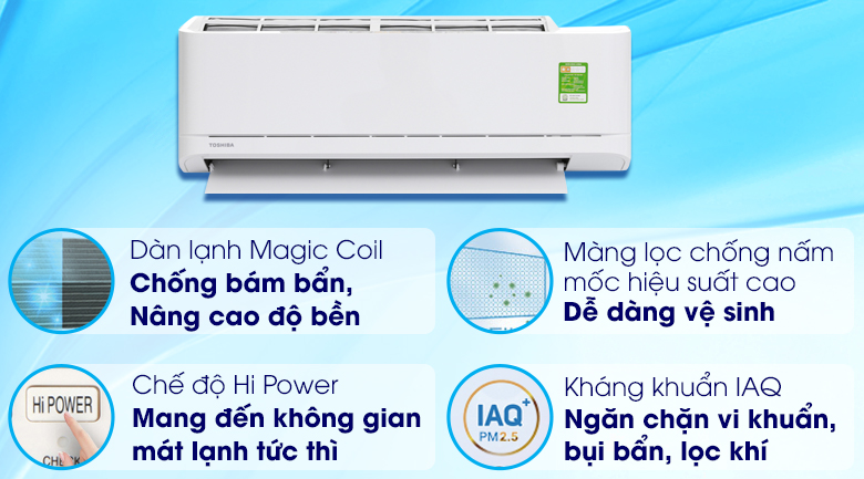 Máy lạnh Toshiba 1 HP RAS-H10U2KSG-V - 12