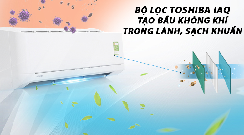 Hệ thống khử mùi diệt khuẩn IAQ - Máy lạnh Toshiba 1 HP RAS-H10U2KSG-V