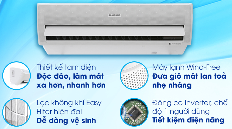 Máy lạnh Samsung Inverter 1 HP AR10NVFXAWKNSV