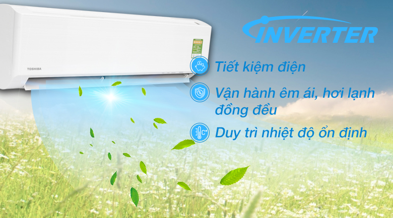 Inverter - Máy lạnh Toshiba Inverter 1 HP RAS-H10DKCVG-V Inverter - Máy lạnh Toshiba Inverter 1 HP RAS-H10DKCVG-V