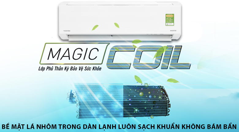 Magic Coil - Máy lạnh Toshiba Inverter 1 HP RAS-H10DKCVG-V Magic Coil - Máy lạnh Toshiba Inverter 1 HP RAS-H10DKCVG-V
