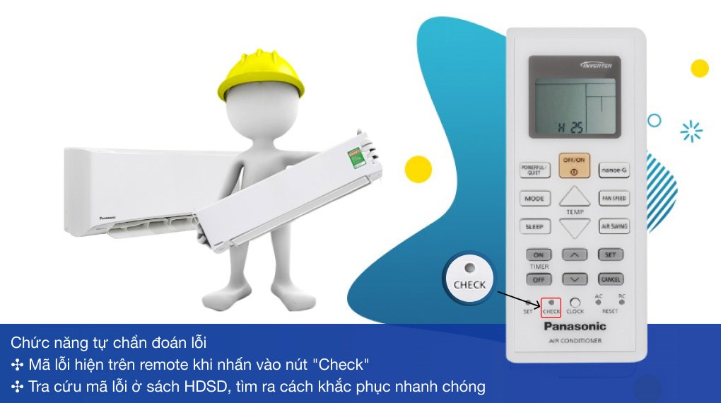 Máy lạnh Panasonic Inverter 1.5 HP CU/CS-PU12UKH-8