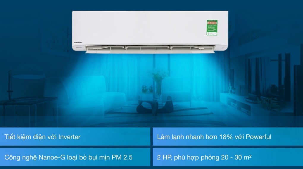 Máy lạnh Panasonic Inverter 2 HP CU/CS-PU18UKH-8