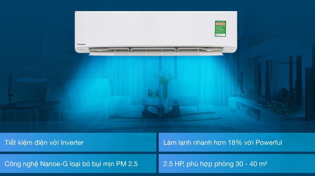 Máy lạnh Panasonic Inverter 2.5 HP CU/CS-PU24UKH-8