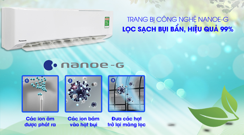 Công nghệ Nanoe-G - Máy lạnh Panasonic Inverter 2.5 HP CU/CS-PU24UKH-8