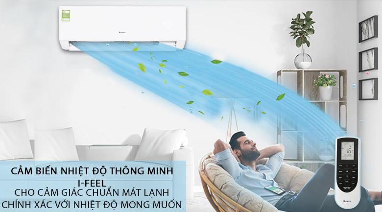 Cảm biến nhiệt độ thông minh I-Feel - Máy lạnh Gree 1.5 HP GWC12QC-K3NNB2H