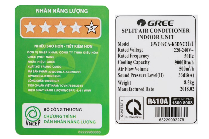 Máy lạnh Gree Inverter 1 HP GWC09CA-K3DNC2I Màu Trắng