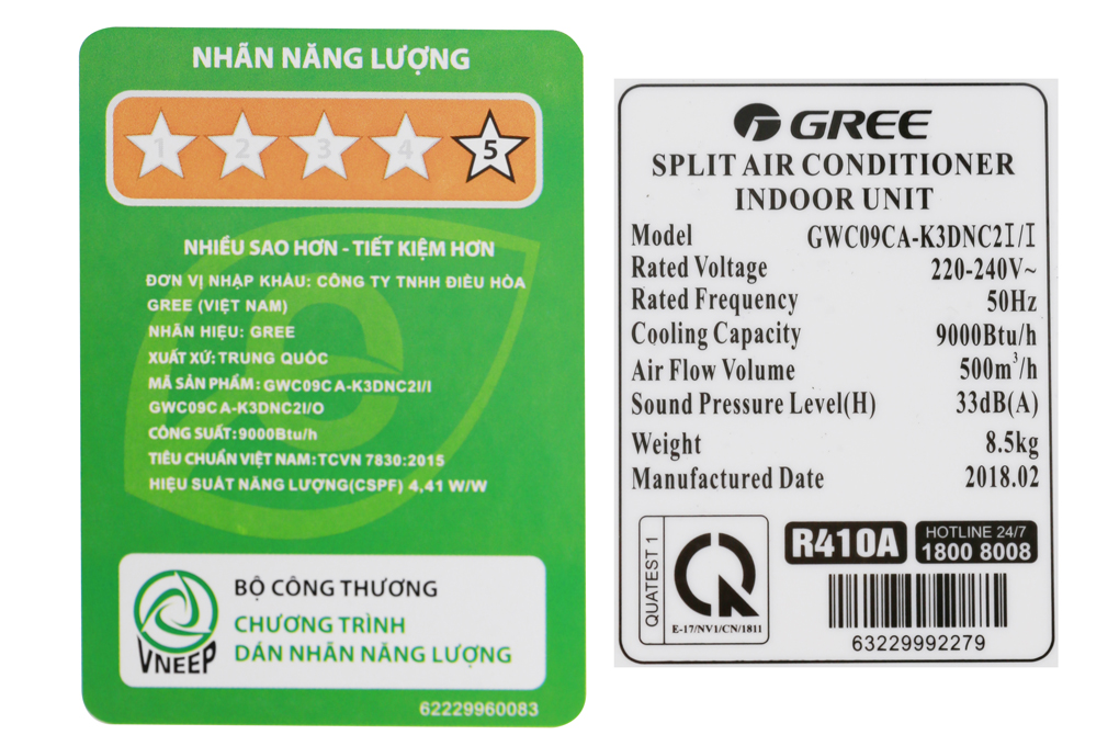 Máy lạnh Gree Inverter 1 HP GWC09CA-K3DNC2I Màu Trắng