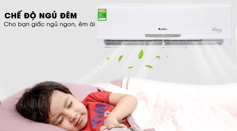 Chế độ ngủ đêm - Điều hòa Gree Inverter 18000 BTU GWC18CC-K3DNC2L