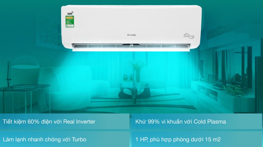Máy lạnh Gree Wifi Inverter 1 HP GWC09BC-K6DNA1B - 14