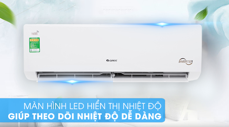 Máy lạnh Gree Wifi Inverter 1.5 HP GWC12BC-K6DNA1B - Màn hình hiển thị nhiệt độ