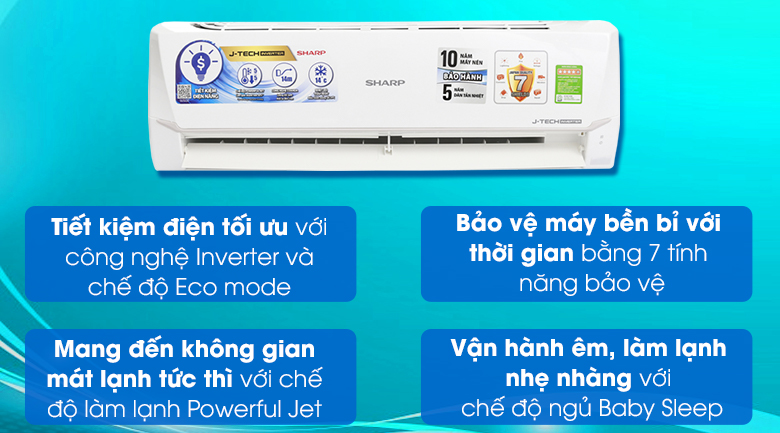 Máy lạnh Sharp Inverter 1 HP AH-X9VEW - 15