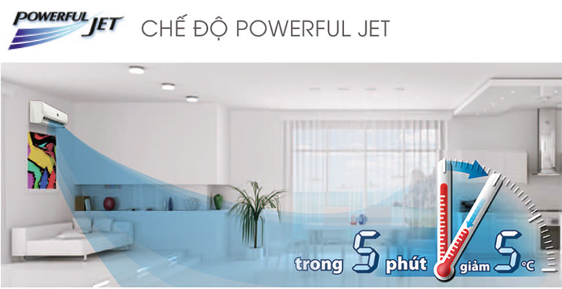 CHẾ ĐỘ POWERFUL JET - Làm lạnh nhanh