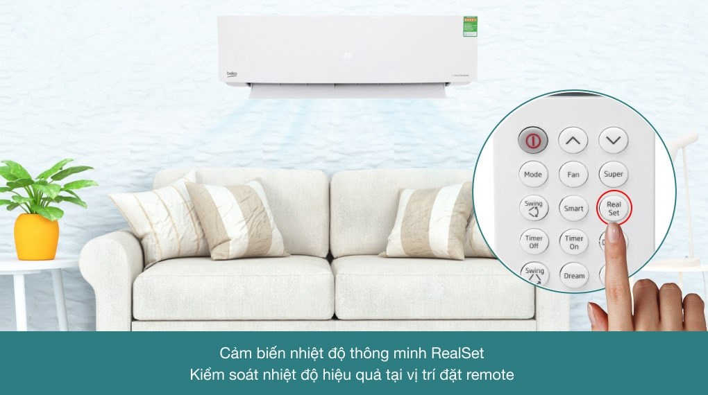 Máy lạnh Beko Inverter 1 HP RSVC10BV