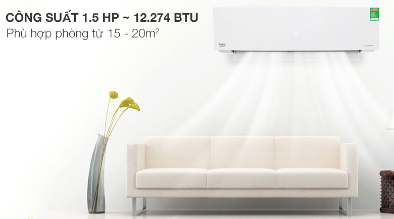Máy lạnh Beko Inverter 1.5 HP RSVC13BV Máy lạnh Beko Inverter 1.5 HP RSVC13BV