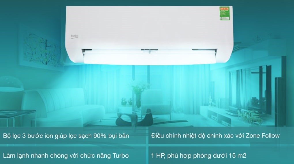 Máy lạnh Beko 1 HP RSSC09CV - 10