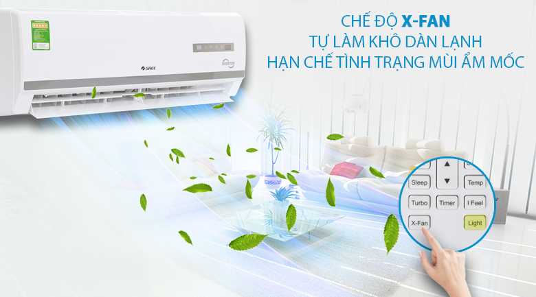 Chế độ X - Fan - Máy lạnh Gree Inverter 1 HP GWC09WA-K3DNB7I Chế độ X - Fan - Máy lạnh Gree Inverter 1 HP GWC09WA-K3DNB7I