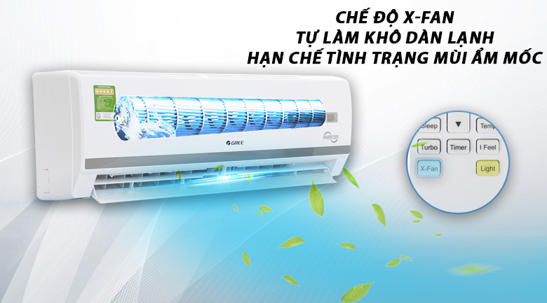 Chế độ X- Fan - Máy lạnh Gree Inverter 1.5 HP GWC12WA-K3DNB7I