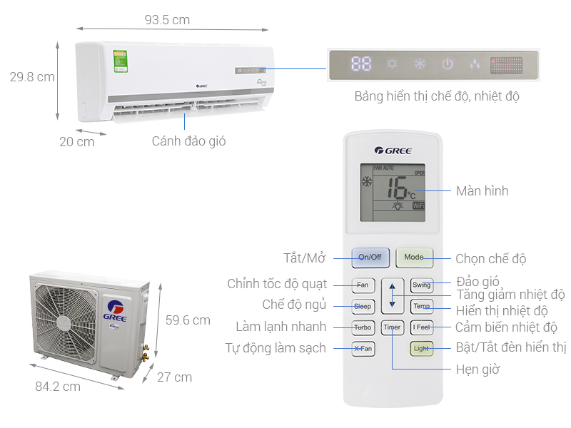 Điều hòa Gree Inverter 2 HP GWC18WC-K3DNB7N