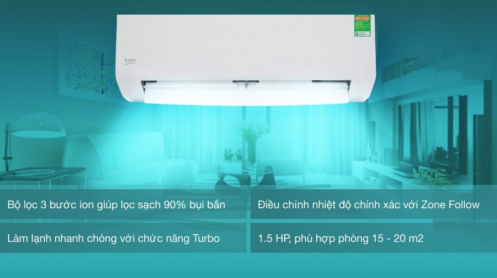 Máy lạnh Beko 1.5 HP RSSC12CV - 10