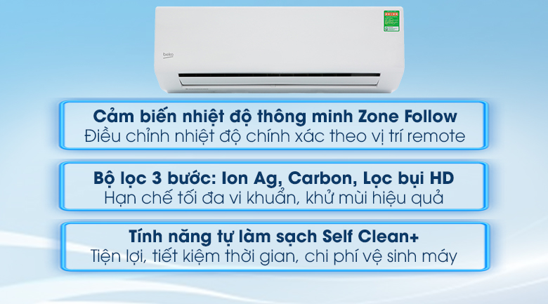 Máy lạnh Beko 1.5 HP RSSC12CV - 17