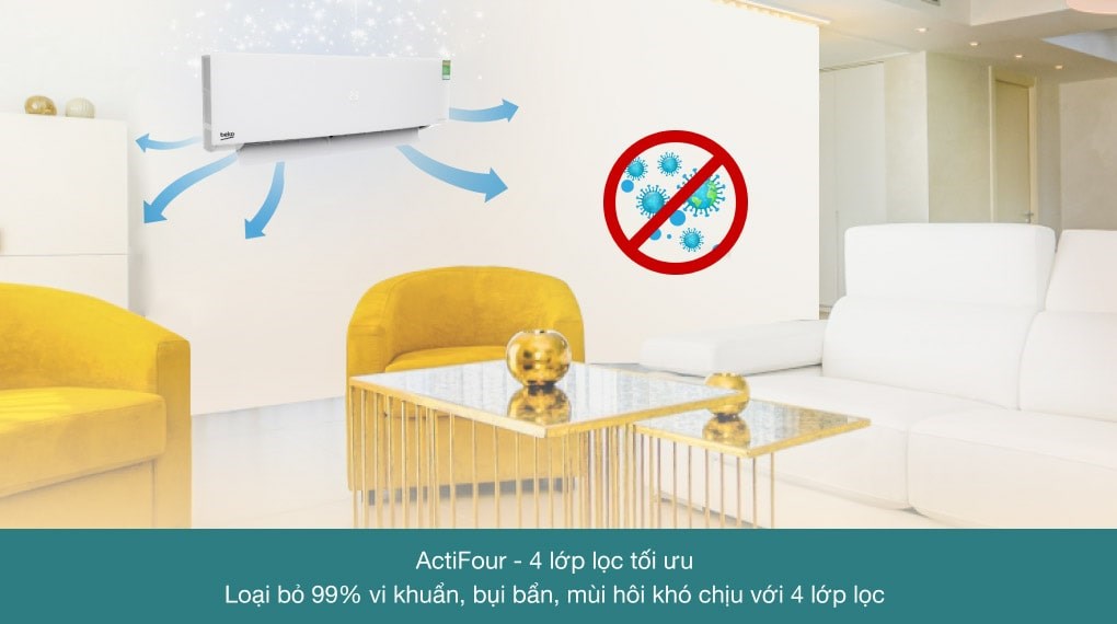 Máy lạnh Beko Inverter 1 HP RSVC10AV