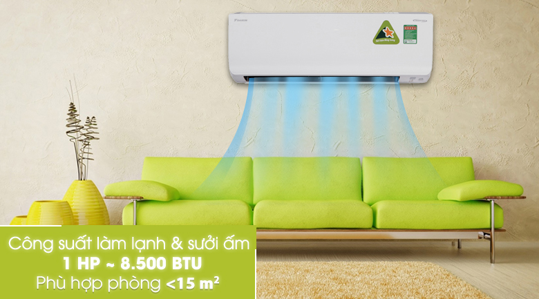Máy lạnh 2 chiều Daikin Inverter 1.0 HP FTHF25RVMV