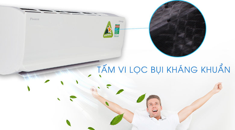 Tấm vi lọc bụi - Máy lạnh 2 chiều Daikin Inverter 1.0 HP FTHF25RVMV