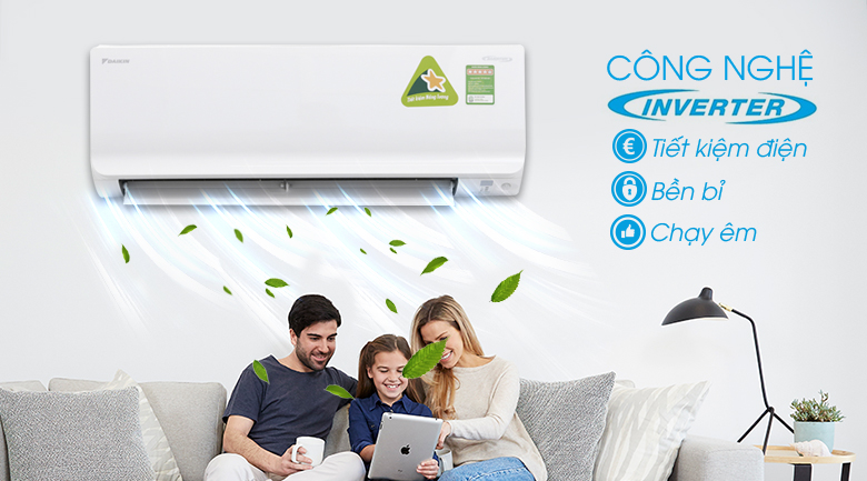 Máy lạnh Inverter làm lạnh ổn định, tiết kiệm điện năng