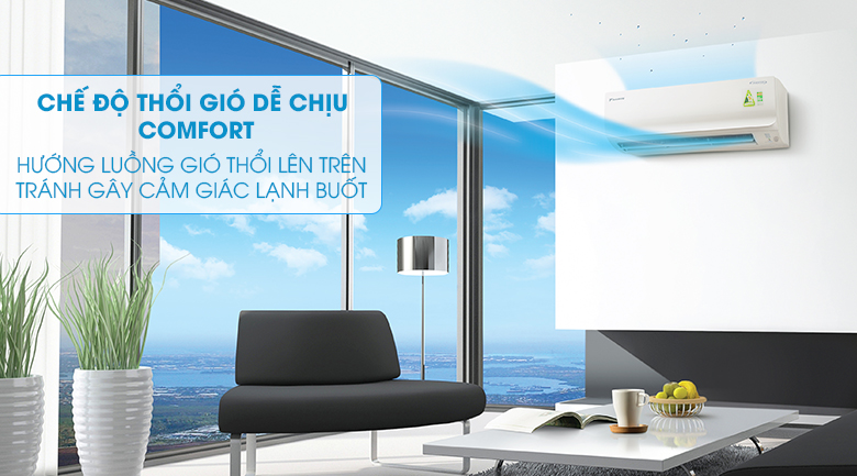 Chế độ thổi gió Comfort - Điều hòa Daikin Inverter 17700 BTU FTKC50TVMV