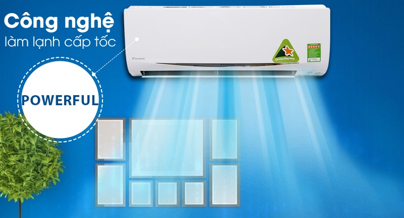 Làm lạnh nhanh - Máy lạnh Daikin Inverter 2 HP FTKC50TVMV