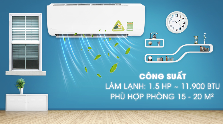 Máy lạnh Daikin Inverter 1.5 HP FTKQ35SAVMV