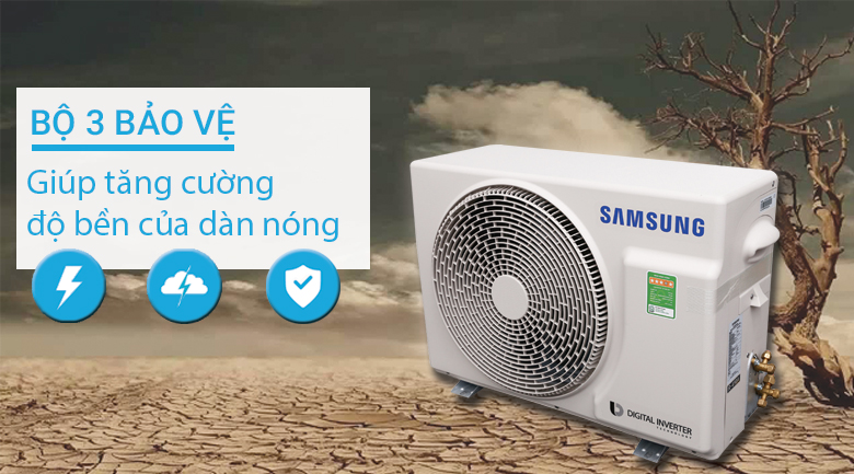 Bộ 3 bảo vệ tăng cường - Máy lạnh Samsung Inverter 1 HP AR10NVFTAGMNSV