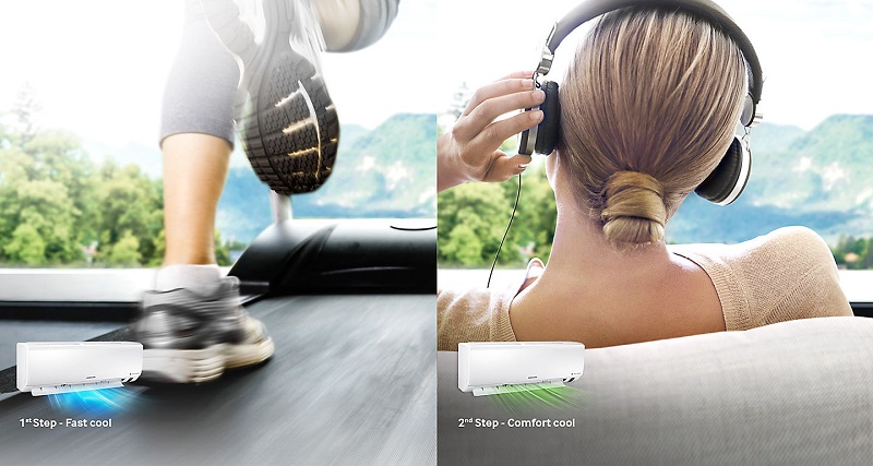 Chế độ làm mát 2 bước Fast Cool & Comfort Cool độc đáo Chế độ làm mát 2 bước Fast Cool & Comfort Cool độc đáo