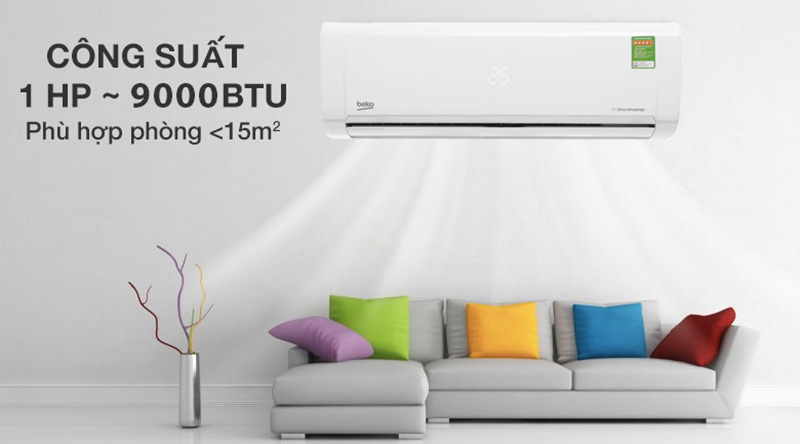 Thiết kế hiện đại của máy lạnh Beko Inverter 1 HP RSVC09VY