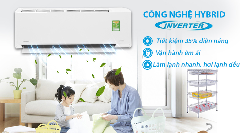 Công nghệ Inverter - Máy lạnh Toshiba Inverter 1.5 HP RAS-H13FKCVG-V