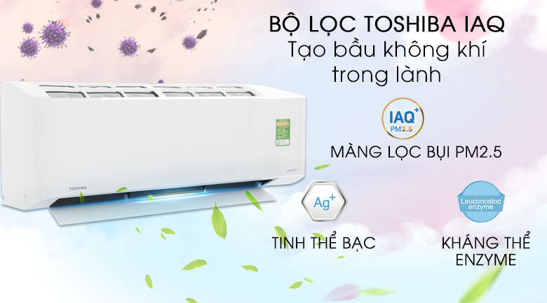 Máy lạnh Toshiba Inverter 1.5 HP RAS-H13FKCVG-V - Kháng khuẩn, khử mùi