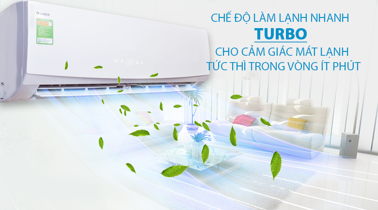 Làm lạnh nhanh turbo - Máy lạnh Gree GWC18QD-E3NNC2A Làm lạnh nhanh turbo - Máy lạnh Gree GWC18QD-E3NNC2A