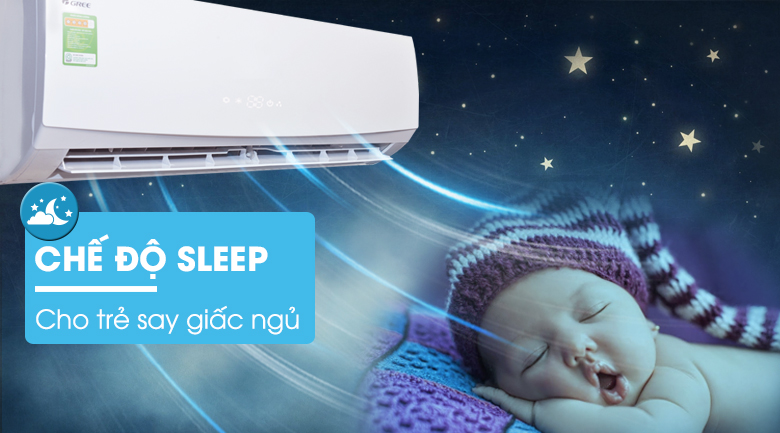 Chế độ sleep - Máy lạnh Gree 2 HP GWC18QD-E3NNC2A Chế độ sleep - Máy lạnh Gree 2 HP GWC18QD-E3NNC2A