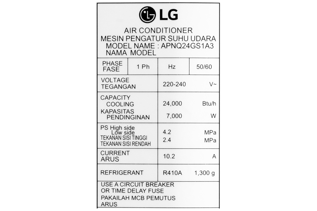 Điều hòa Tủ đứng LG Inverter 24000 BTU APNQ24GS1A3