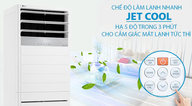 Chế độ Jet Cool - Máy lạnh tủ đứng LG Inverter 3 HP APNQ30GR5A3