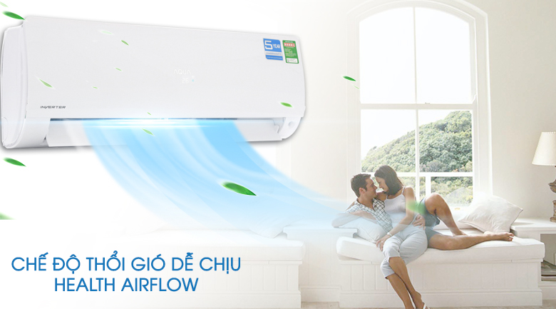 Chế độ thổi gió dễ chịu - Máy lạnh Aqua Inverter 1 HP AQA-KCRV9F