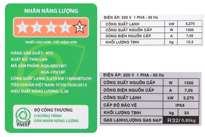 Máy lạnh Aqua Inverter 2 HP AQA-KCRV18F