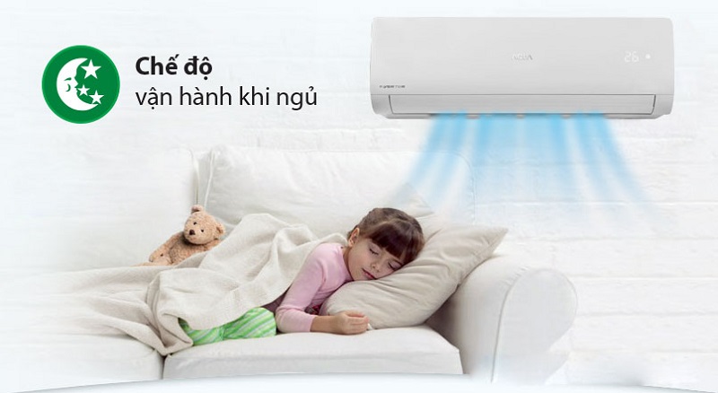 Chế độ vận hành khi ngủ - Máy lạnh Aqua Inverter 1 HP AQA-KCRV9WJB Chế độ vận hành khi ngủ - Máy lạnh Aqua Inverter 1 HP AQA-KCRV9WJB