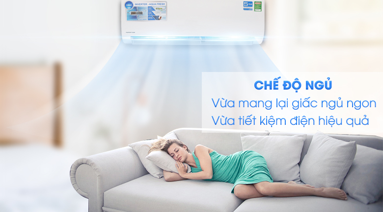 Chế độ ngủ - Máy lạnh Aqua Inverter 2 HP AQA-KCRV18WJB Chế độ ngủ - Máy lạnh Aqua Inverter 2 HP AQA-KCRV18WJB